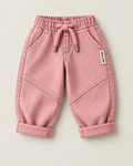 Pinstripe Denim Jogger - Pink