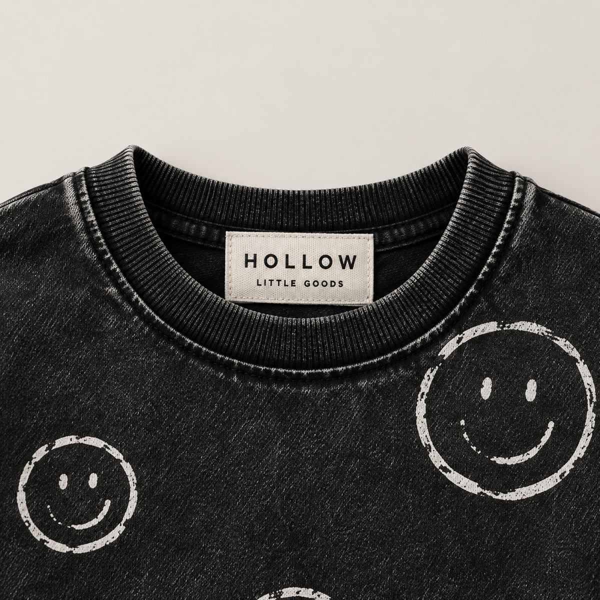 Happy Days Tee - Washed Black