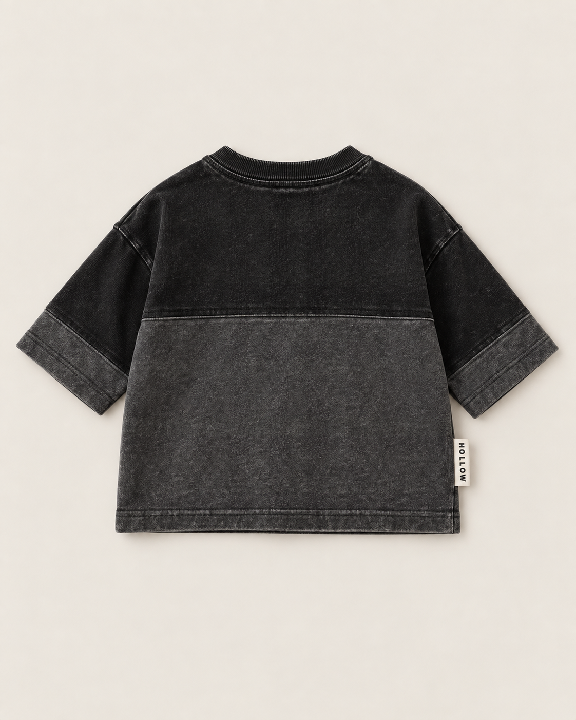 Panel Tee - Washed Black