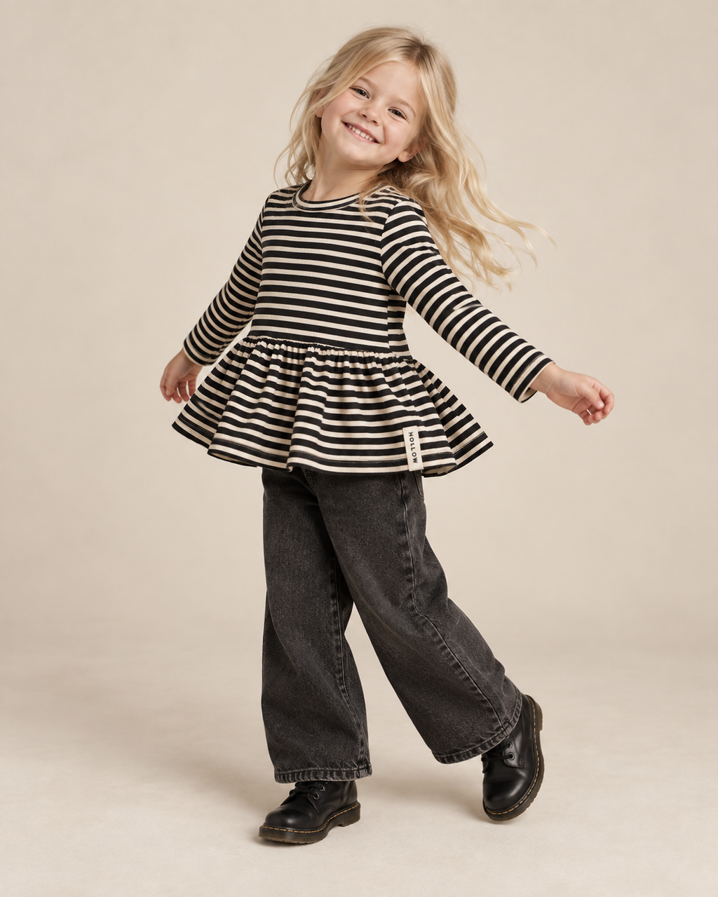 Stripe Peplum Top