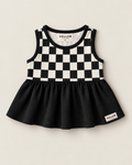 Check Peplum Tank