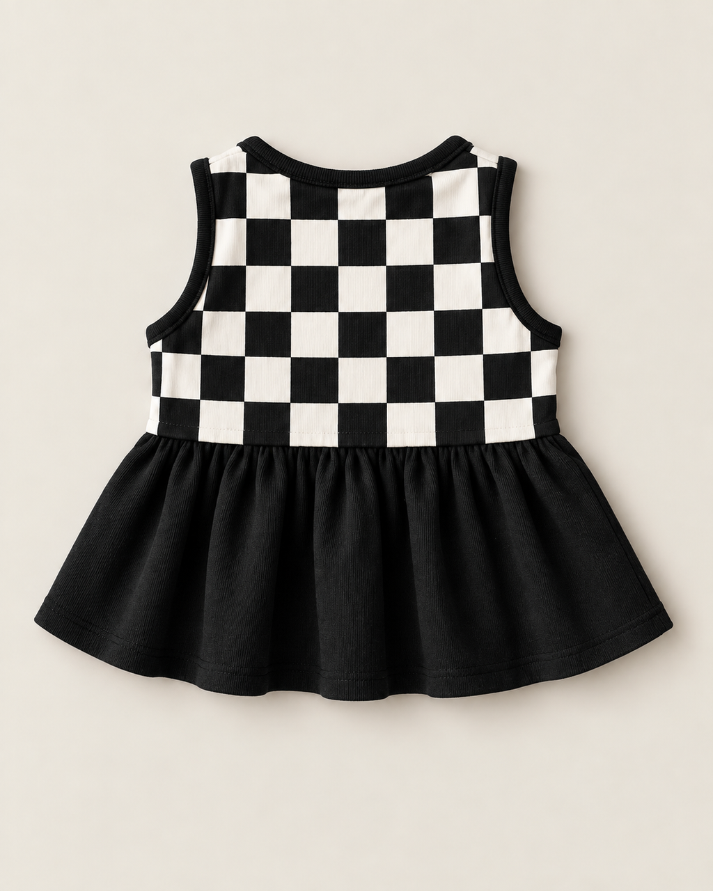 Check Peplum Tank