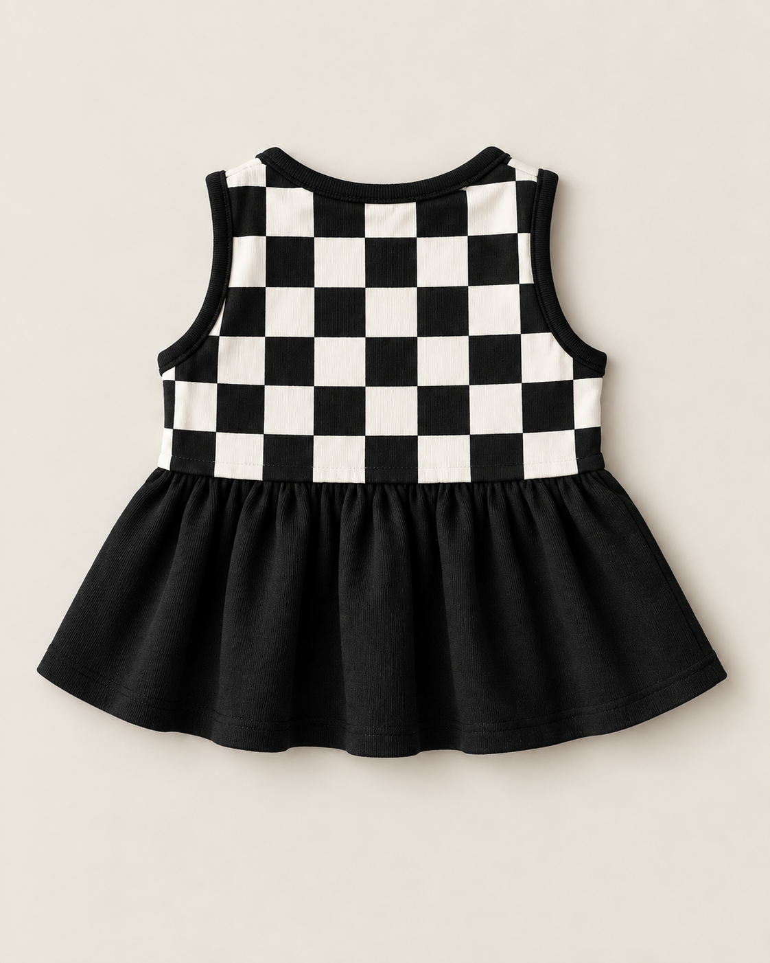 Check Peplum Tank