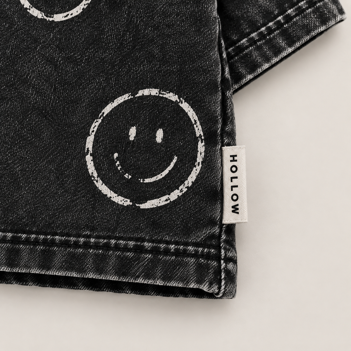 Happy Days Tee - Washed Black