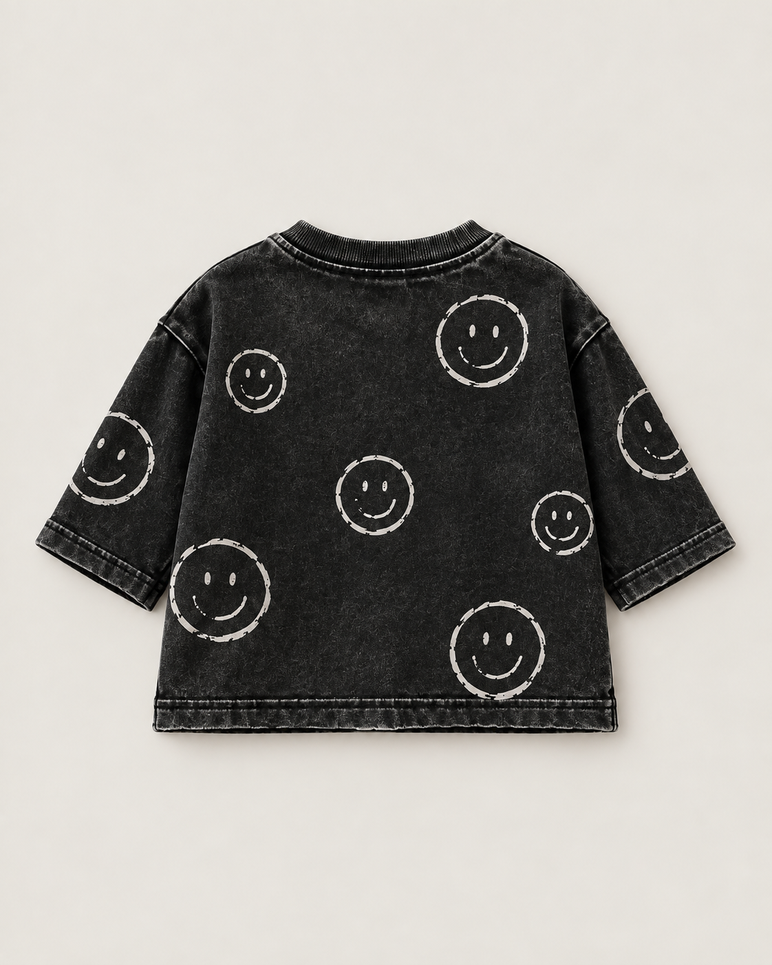 Happy Days Tee - Washed Black
